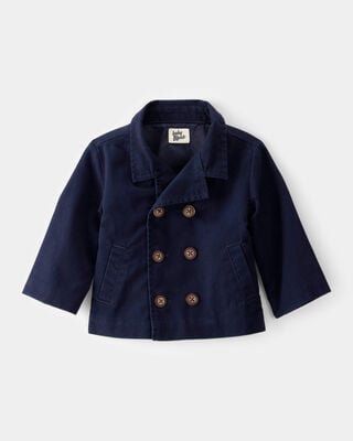 Product image 1 of Baby Twill 100% Cotton Button-Down Jacket - Navy