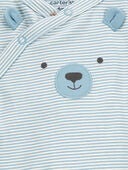Blue - Baby Bear Snap-Up Cotton Sleep & Play Pajamas, Selected