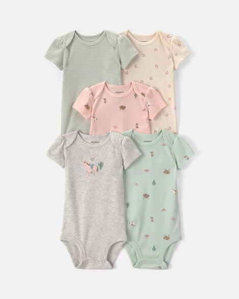 baby girl 5-pack western multipack bodysuits