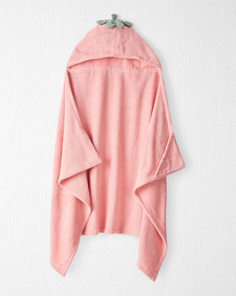 Toddler Organic Terry Cotton Strawberry Towel