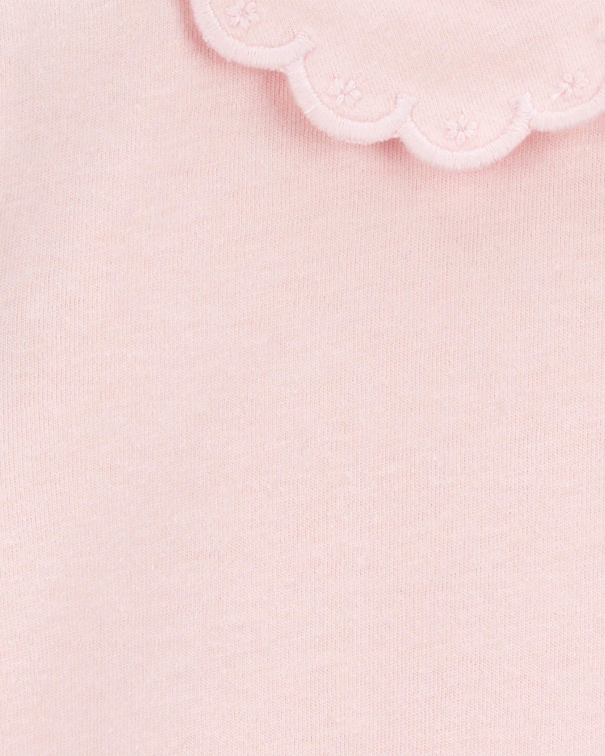 Toddler Scalloped Collar Short-Sleeve Top