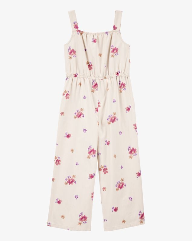 Product image 2 of Girls Floral Print Jumpsuit - Ivory