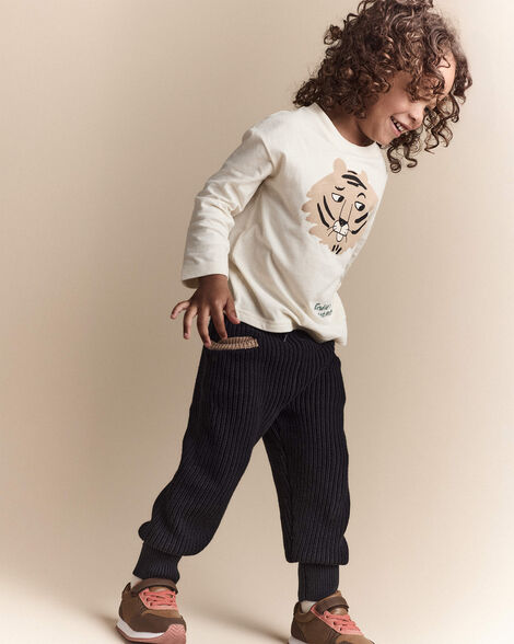 Toddler Sweater Jogger Pant - Black