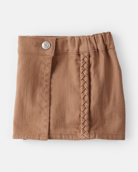 Baby Girl 100% Cotton Skort - Brown