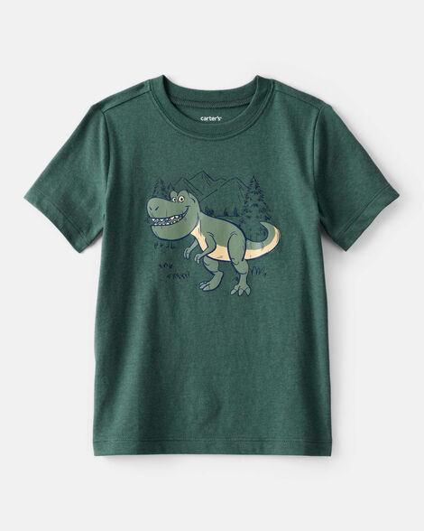 toddler boy dinosaur short-sleeve graphic tee - green