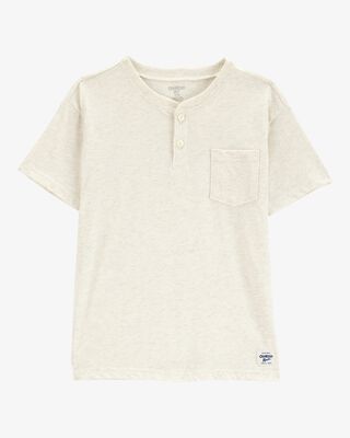 Product image 1 of Kid Pocket Henley Tee - Cream