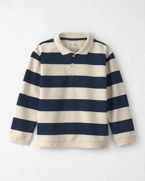 Boys Organic Cotton French Terry Rugby Polo