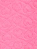Pink - Baby Quilted Heart Cotton Blend Pullover - Pink, Selected