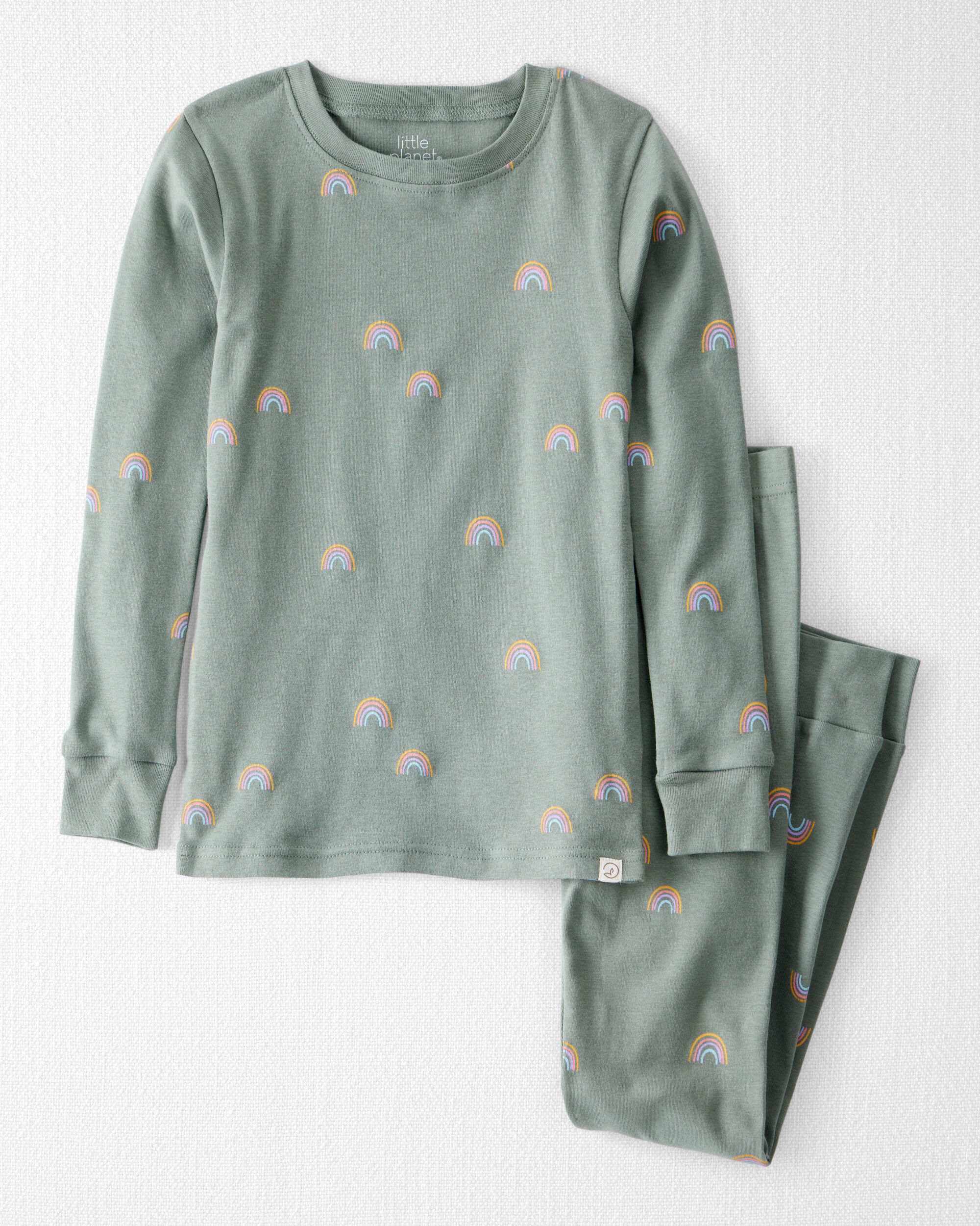 Kid Organic Cotton Pajamas Magical Rainbow Print