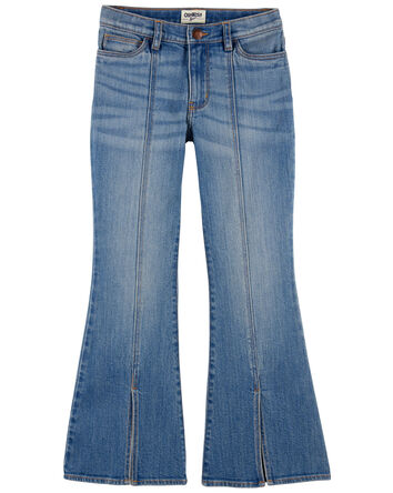 Kid High-Rise Split Hem Iconic Denim Jeans