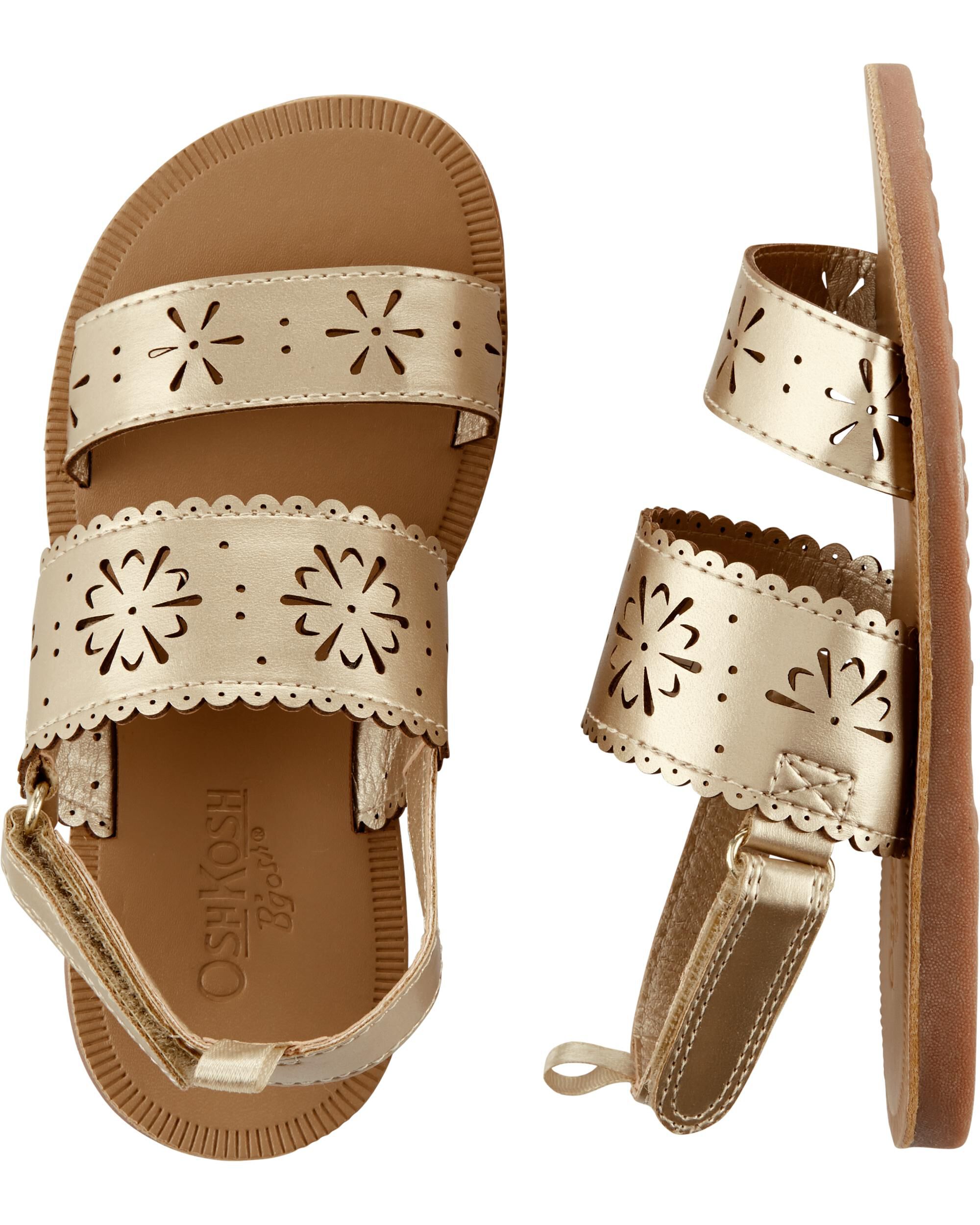 baby girl gold sandals