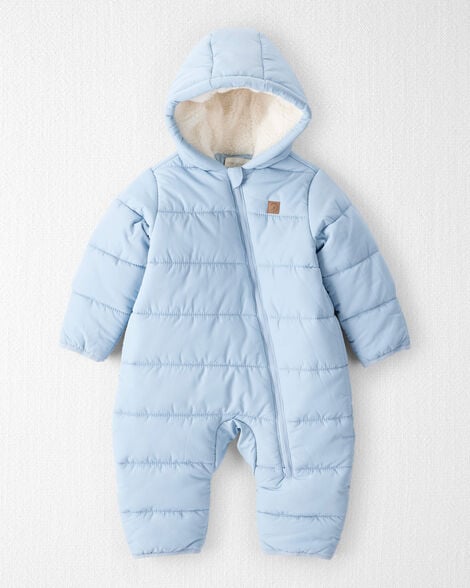 Baby Girl 1-Piece Snowsuit Made with Recycle Materials