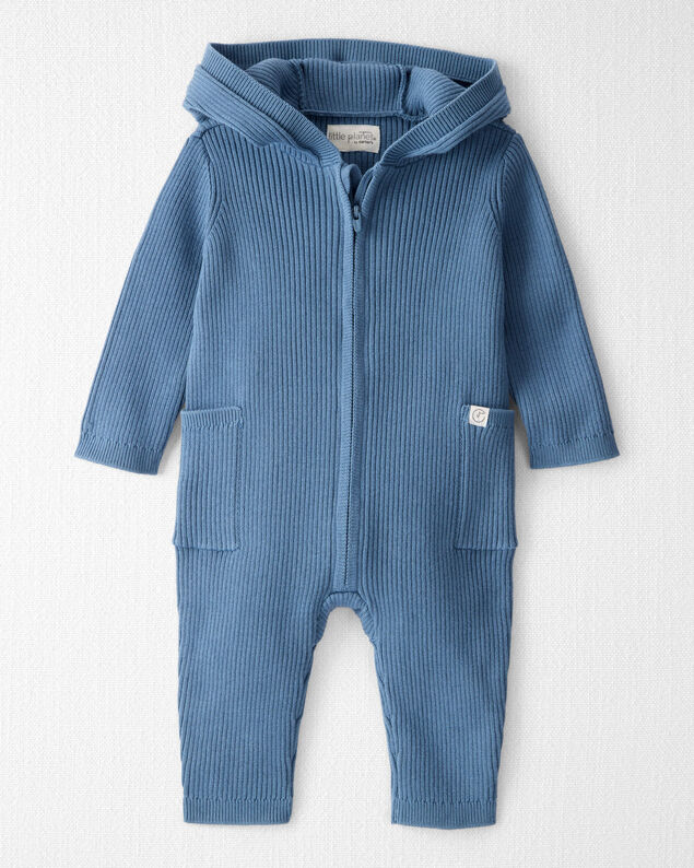 Product image 1 of Baby Organic Cotton Ribbed Sweater Knit Jumpsuit