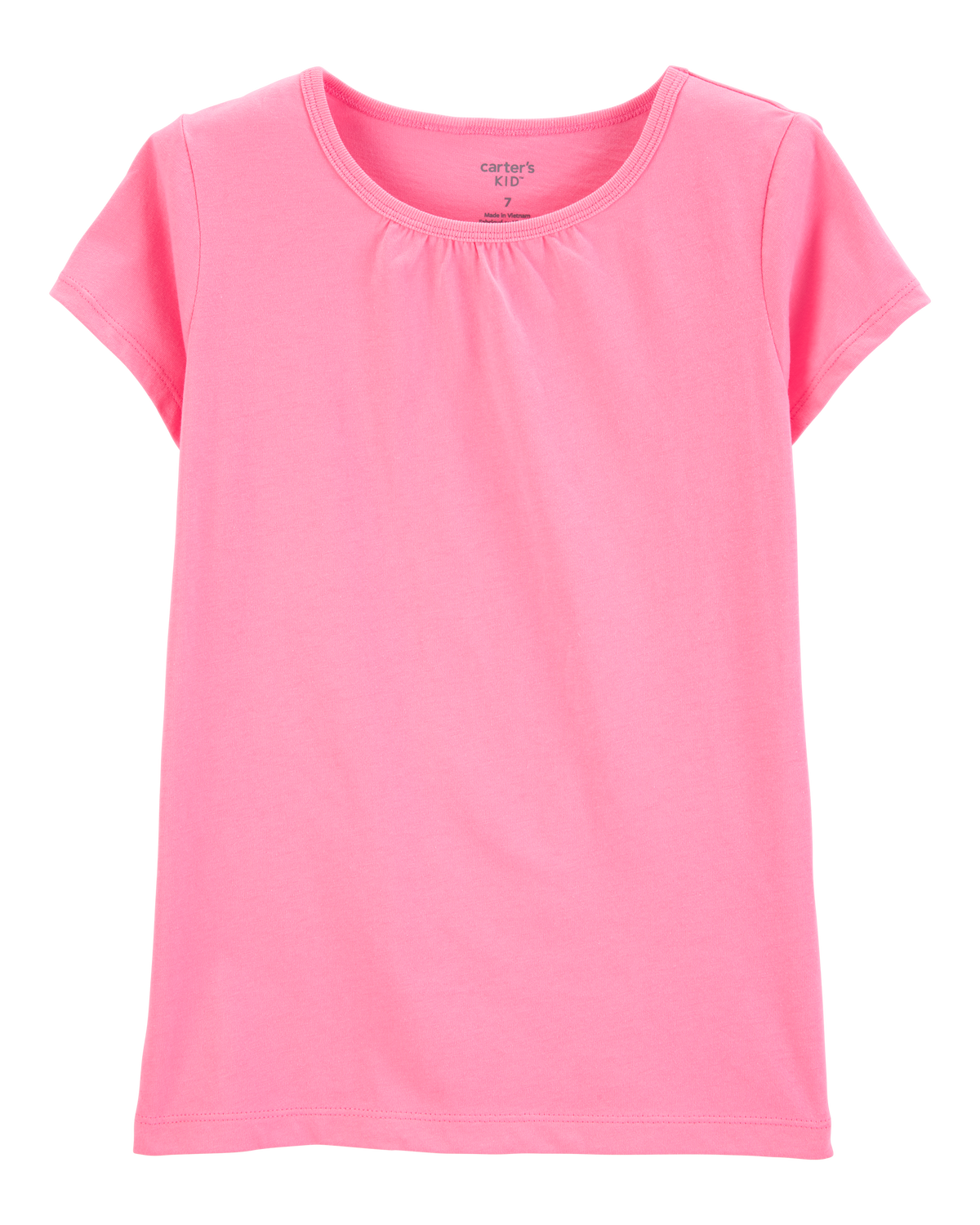 Pink Angel Girls' Cotton Crew Neck T-Shirts - 8-Pack, Assorted Colors, Short Sleeve, Soft Bio-Washed Cotton