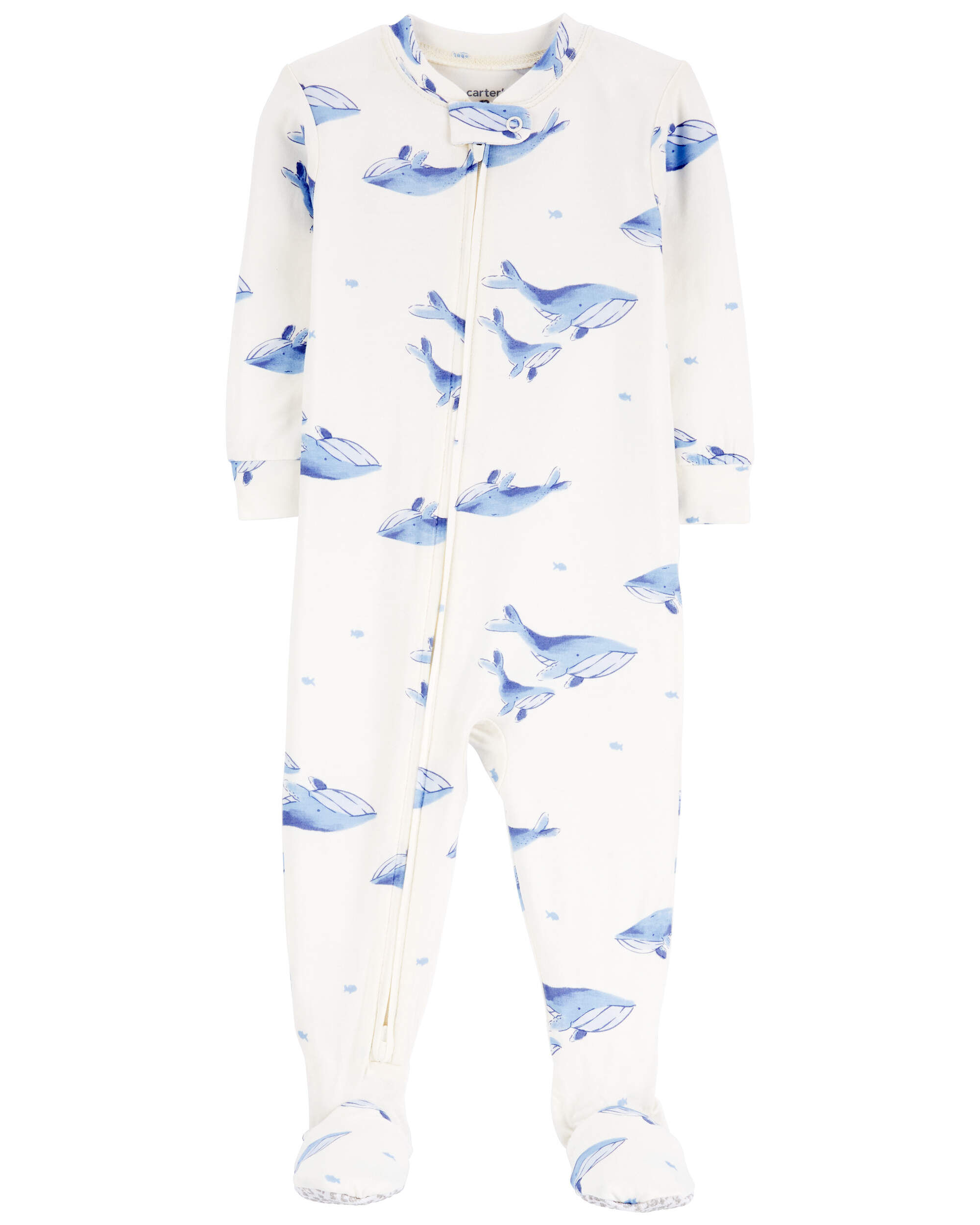 Baby 1 Piece Whale PurelySoft Footie Pajamas