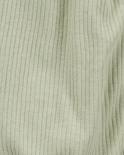 Product image 2 of Baby Girl Cotton Rib Short-Sleeve Romper - Green