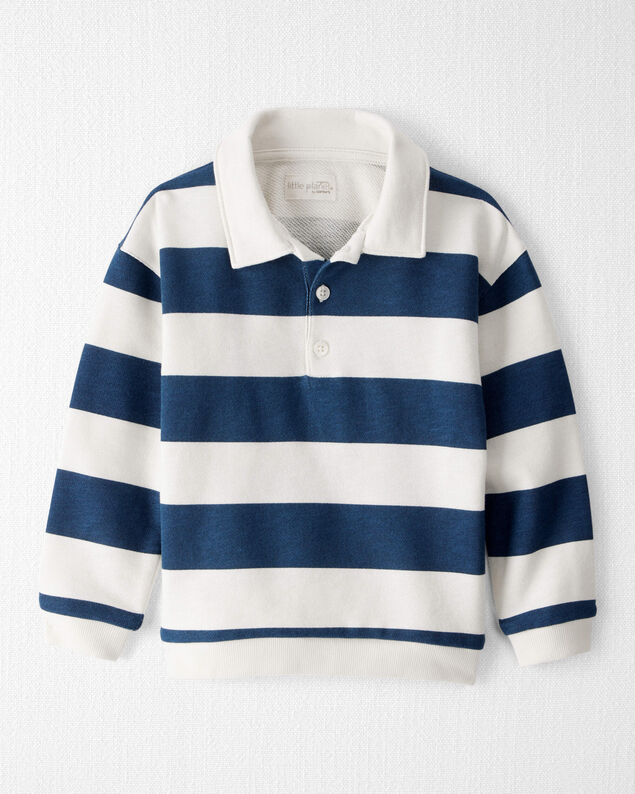 Product image 1 of Toddler Boy Organic Cotton Henley Top in Stripes