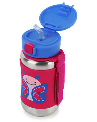 Product image 2 of Zoo Stainless Steel Little Kid Straw Bottle