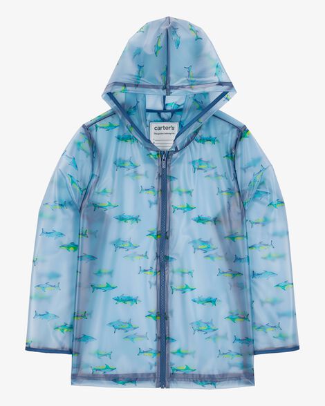  Product image 1 of Kid Shark Translucent Rain Jacket - Blue