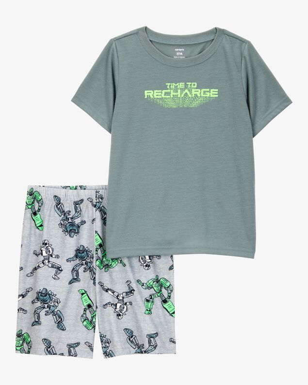 Product image 1 of Boys Gaming Print Loose Fit 2-Piece Pajamas 