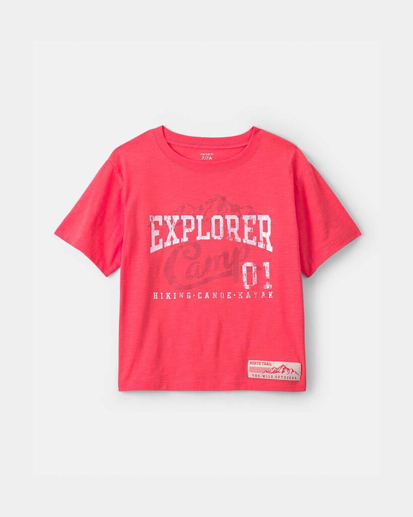 Carter'S boys 'explorer camp' graphic tee 10 Coral — $4.49 at Carter S Inc