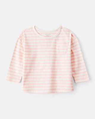 Baby Girl Cotton Cargo Joggers - Pink