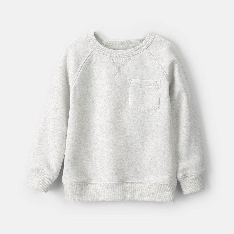 Toddler Boy Fleece Pullover Sweatshirt - Heather Grey
