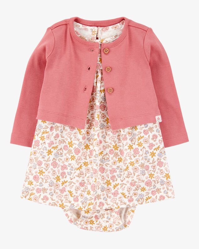 Product image 1 of Baby 2-Piece Bodysuit Dress & Cardigan Set