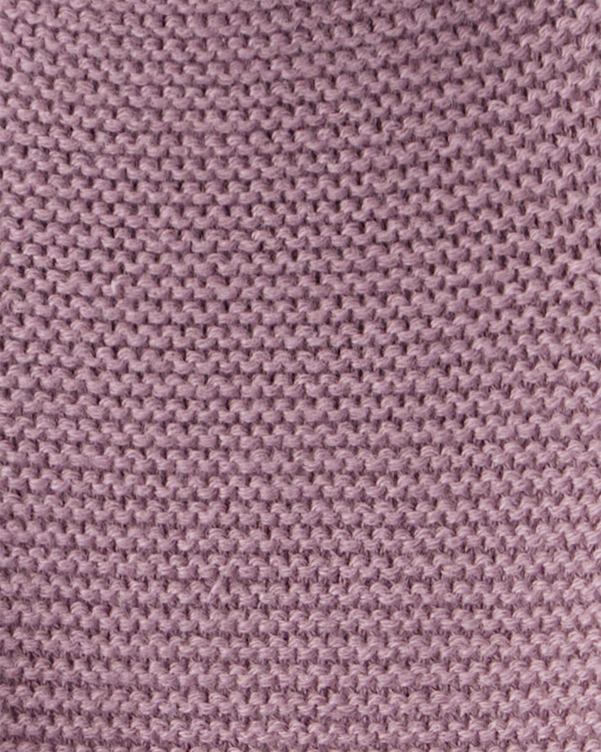 Baby Girl Organic Cotton Sweater Knit Overalls