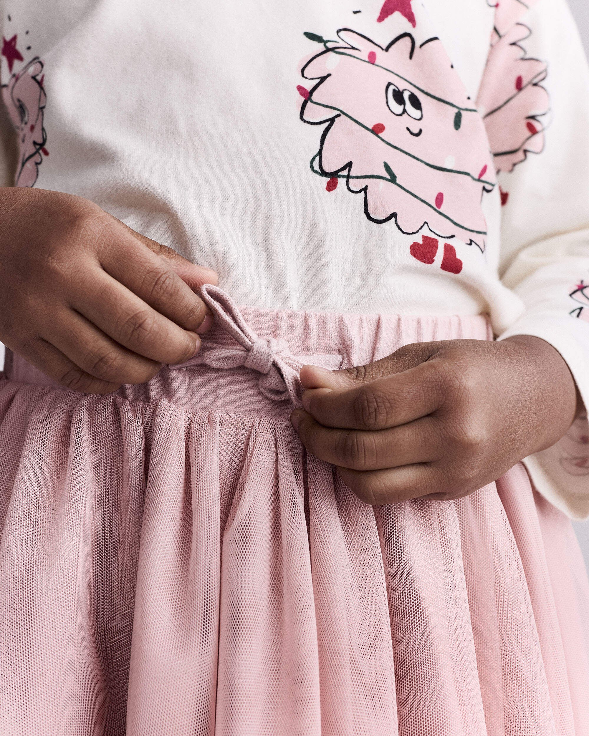 Toddler Girl Avenue Twirl™ Midi with Tulle - Light Pink