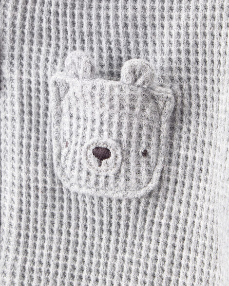 Product image 3 of Baby 3-Piece Thermal Bear Little Cardigan Set - Grey/Black