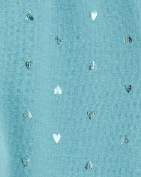 Product image 4 of Girls Metallic Heart Cozy Fleece Leggings