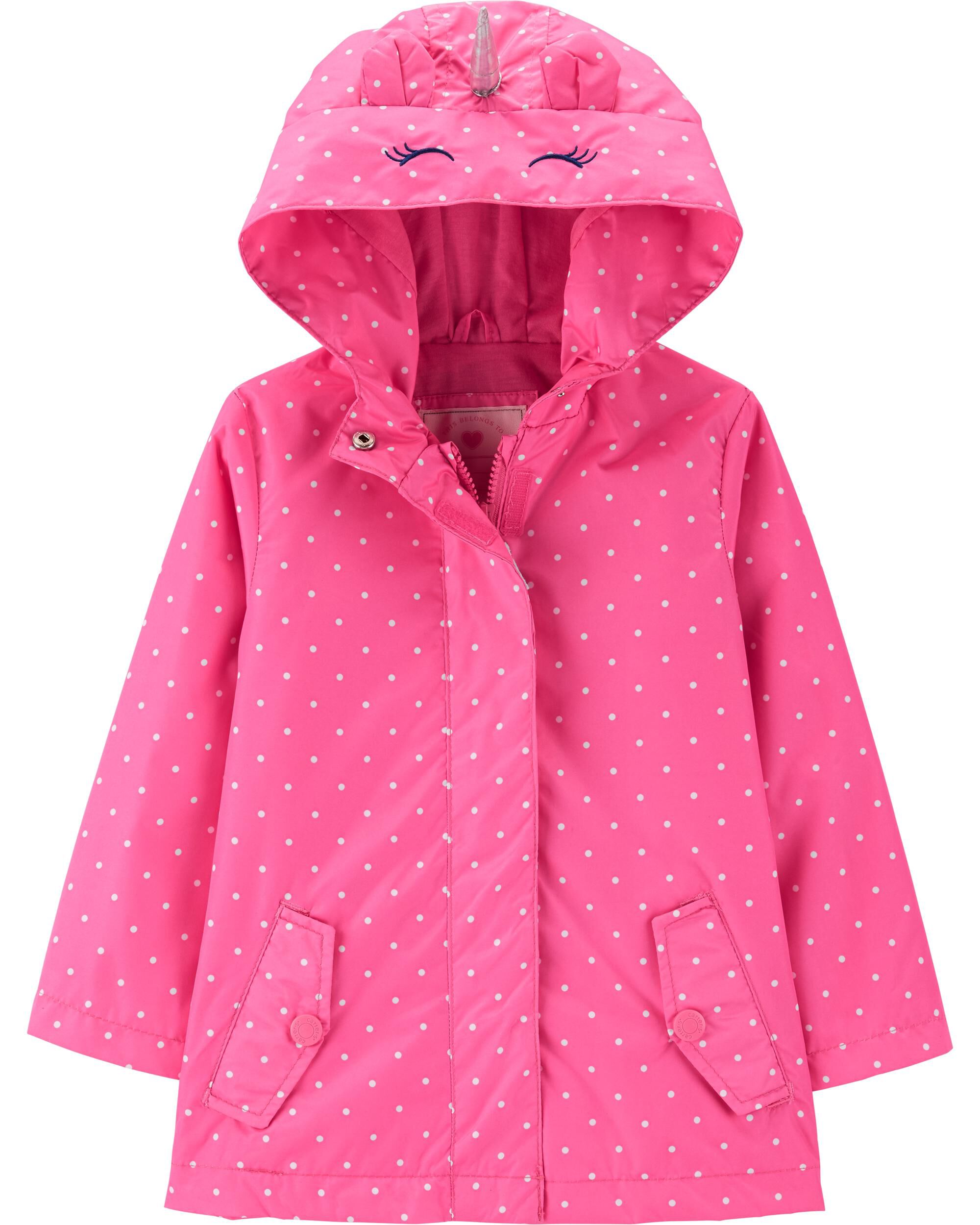 carters unicorn rain jacket