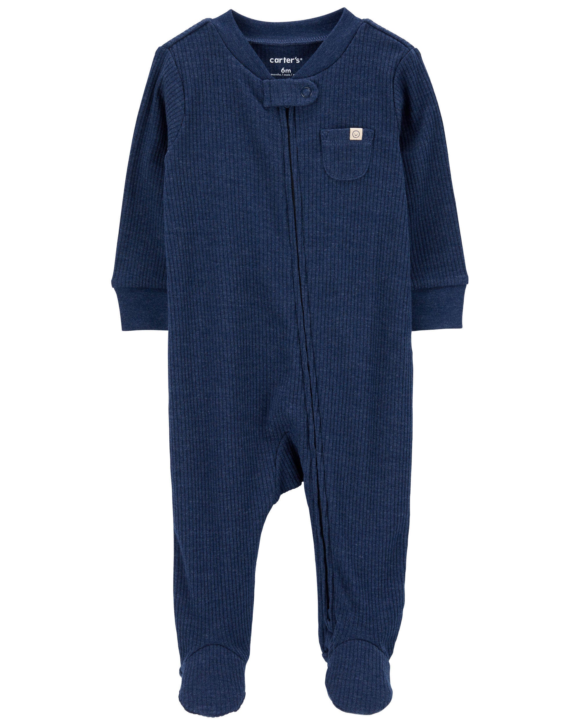 Inverted preacher zipper footie pajamas