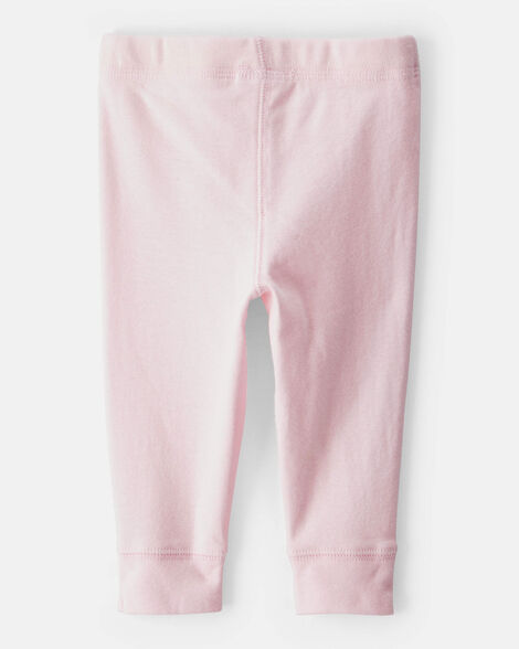 Product image 3 of Baby 2-Pack Ruffle-Detail Cotton Pants - Grey/Pink