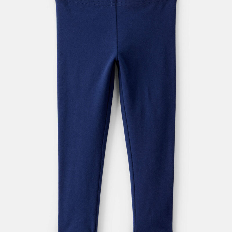 Toddler Girl Cotton Stretch Leggings - Navy