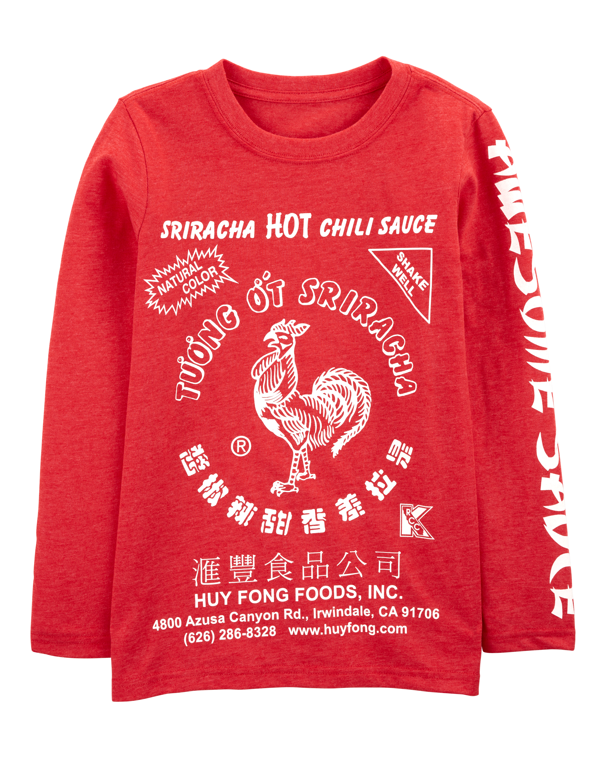 Kid Sriracha Long-Sleeve Graphic Tee - Red