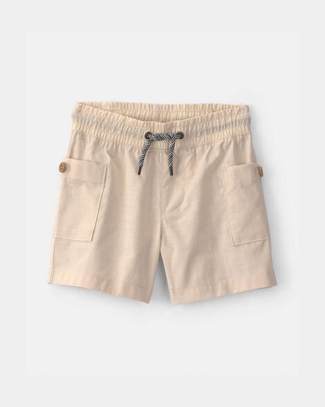 toddler boy pocket shorts - khaki