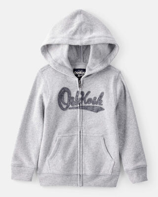 Product image 1 of Toddler OshKosh Fleece Logo Zip Jacket - Grey