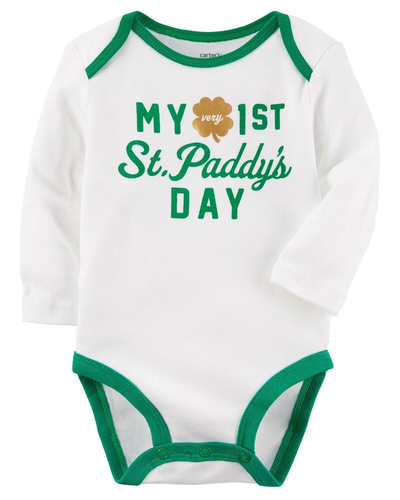 Long Sleeve St Patrick S Day Bodysuit Carters Com