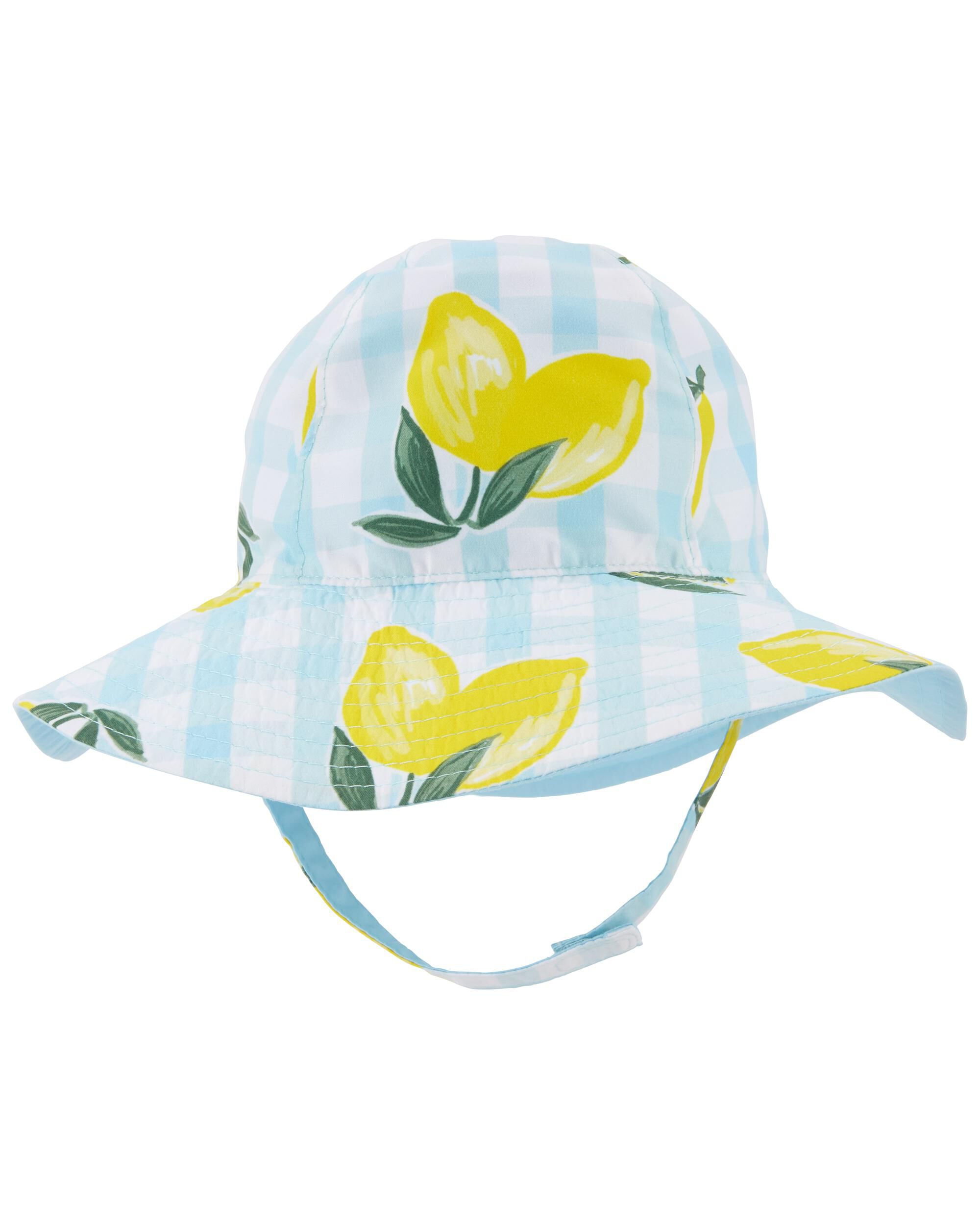 Baby Reversible Lemon Gingham Sun Hat Carter s Carter s