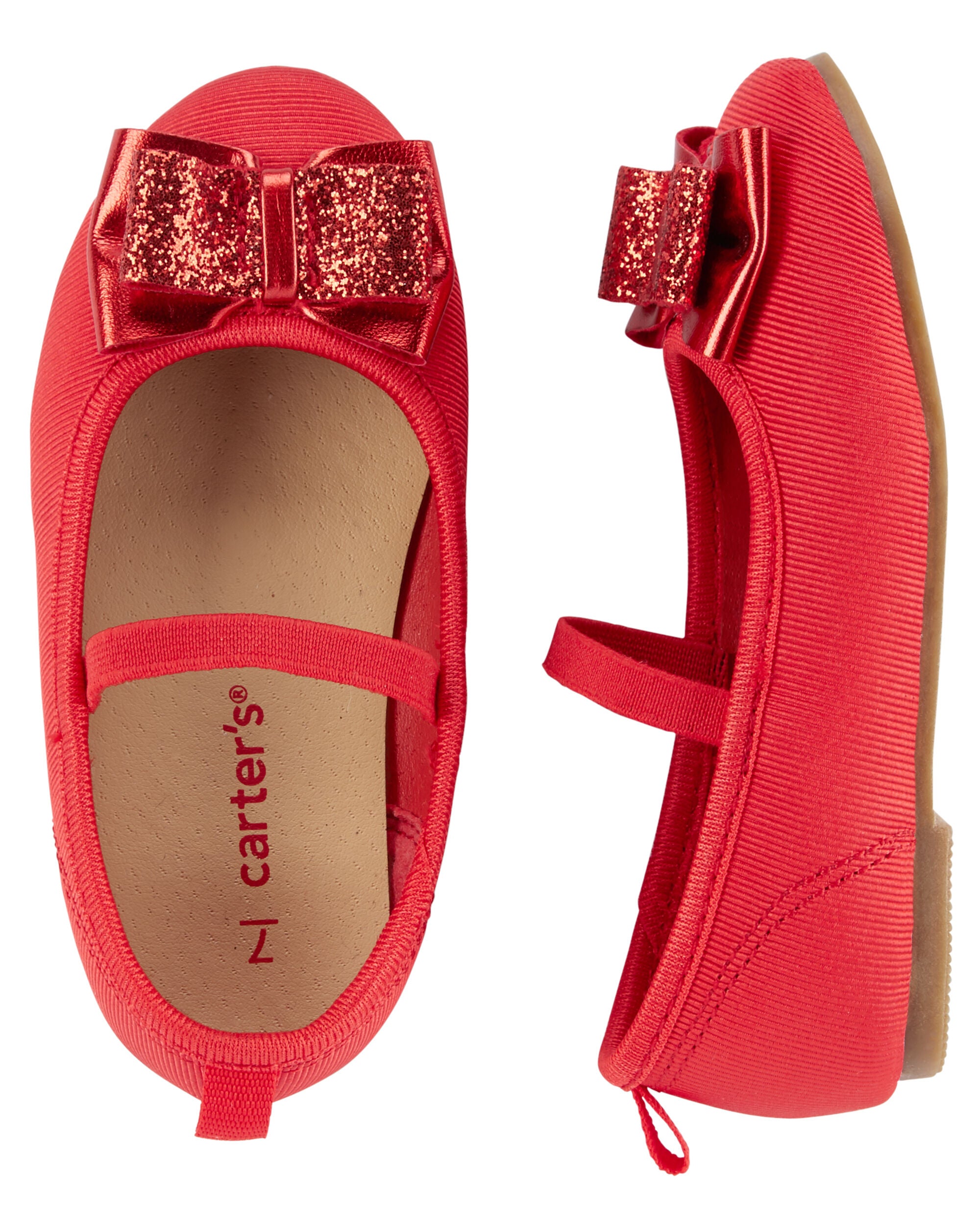 carter's glitter ballet flats