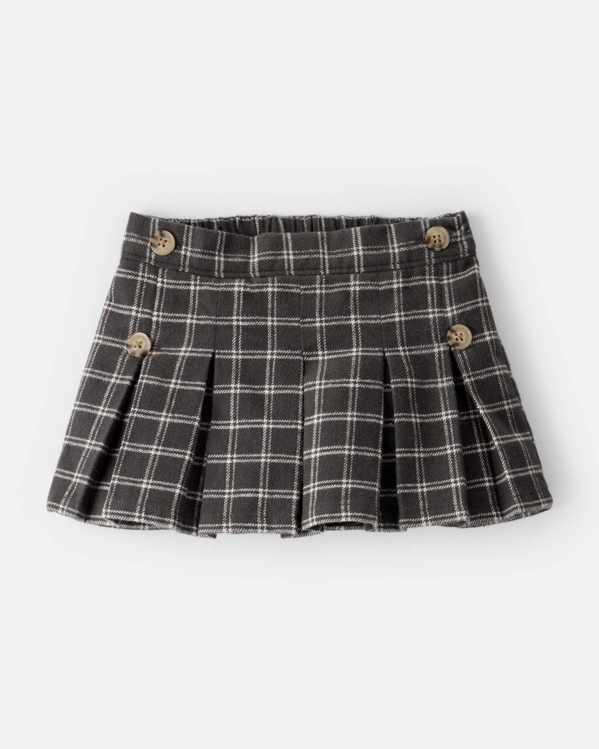 Baby Girl 2-Piece Plaid Cotton Skort