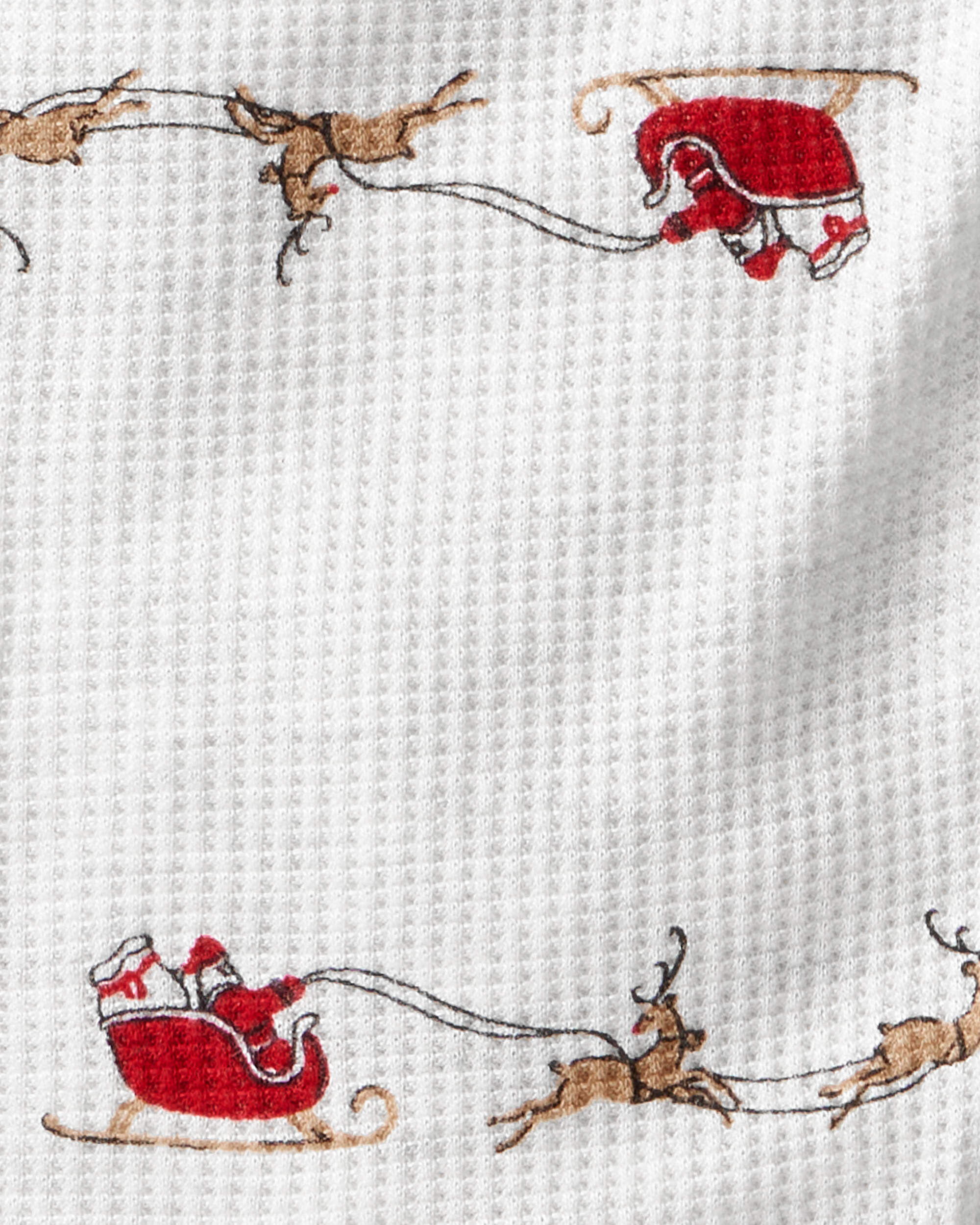 Baby Santa Sleigh PurelySoft Long-Sleeve 2-Way Zip Pajamas - Grey