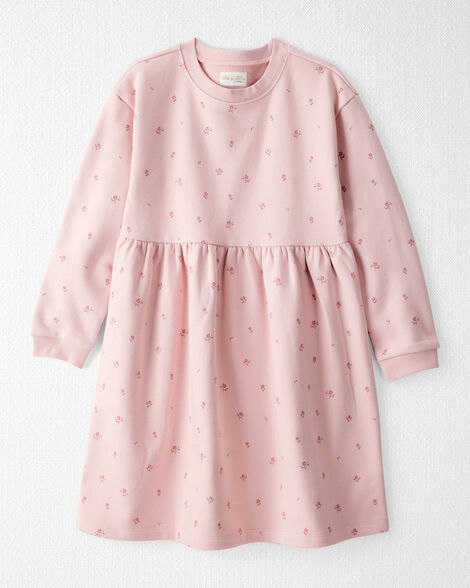 Product image 1 of Girls French Terry Dress Made with Organic Cotton in Blush Petals Print
