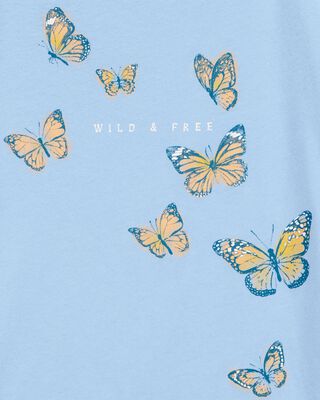 Product image 2 of Kid Butterfly Short-Sleeve Graphic Tee - Blue