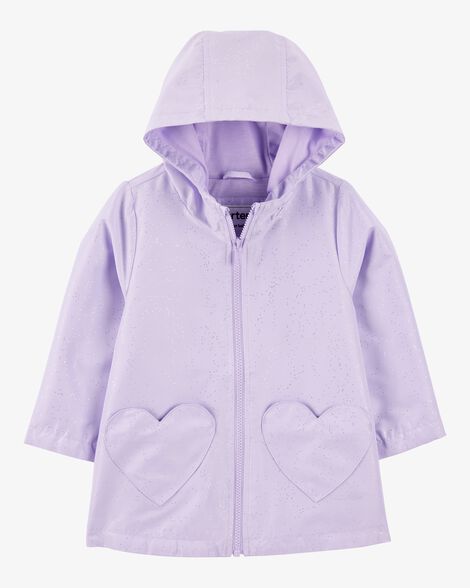  Product image 1 of Toddler Heart Pockets Rain Jacket - Purple