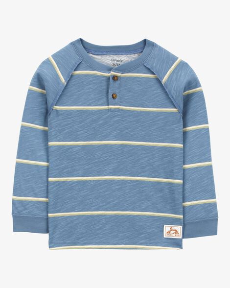 Product image 1 of Toddler Striped Henley Tee