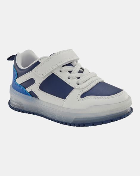 toddler light-up casual sneakers - white/navy
