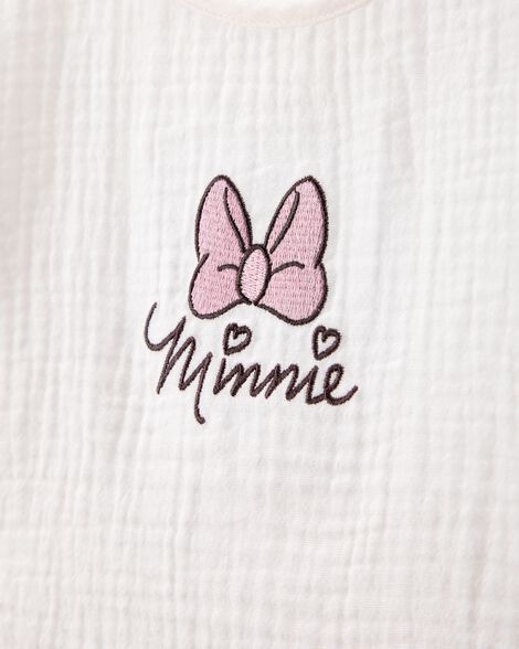  Product image 2 of Toddler 2-Piece Minnie Mouse Flutter-Sleeve Gauze Top & Short Set - Cream